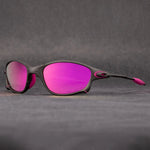 Sporty Polarized Sunglasses – Metal Frame with Red Lenses