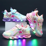Colorful Glitter Sneakers - Light-Up Shoes for Young Explorers