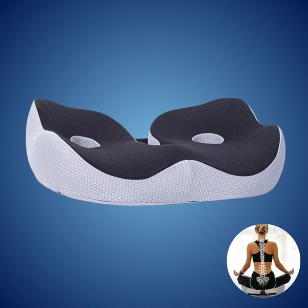 Adjustable Memory Foam Seat Cushion for Coccyx Relief | Tailbone Pain Support and Posture Aid for Office Chairs