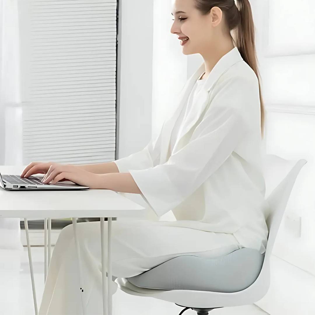 Adjustable Memory Foam Seat Cushion for Coccyx Relief | Tailbone Pain Support and Posture Aid for Office Chairs