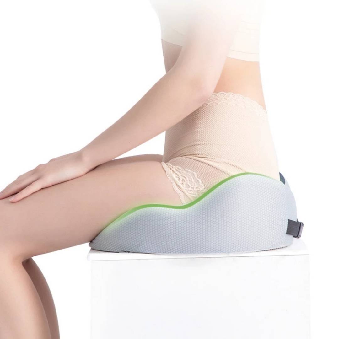 Adjustable Memory Foam Seat Cushion for Coccyx Relief | Tailbone Pain Support and Posture Aid for Office Chairs