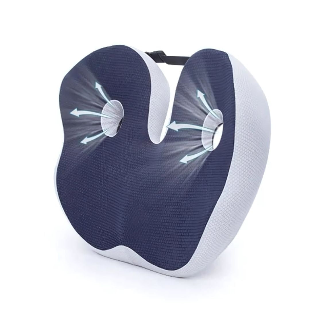 Adjustable Memory Foam Seat Cushion for Coccyx Relief | Tailbone Pain Support and Posture Aid for Office Chairs