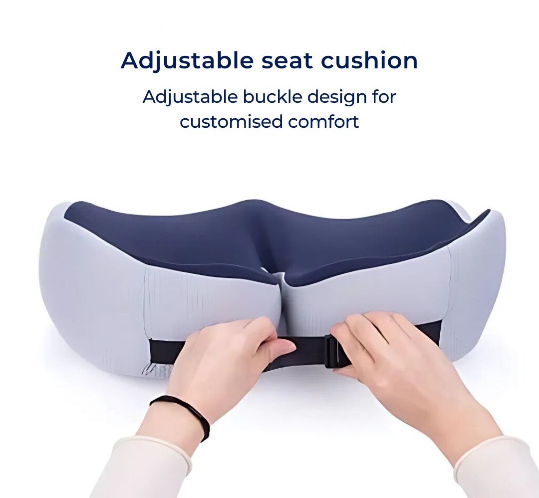 Adjustable Memory Foam Seat Cushion for Coccyx Relief | Tailbone Pain Support and Posture Aid for Office Chairs
