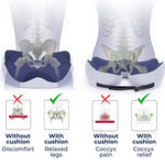 Adjustable Memory Foam Seat Cushion for Coccyx Relief | Tailbone Pain Support and Posture Aid for Office Chairs