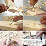8-Piece Wood Carving Set: Hand Chisel Knife Set with Needle Files - Wood Spoon Carving Set for Beginners