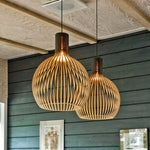 Organic Wood Pendant Light – Cozy Interior Design