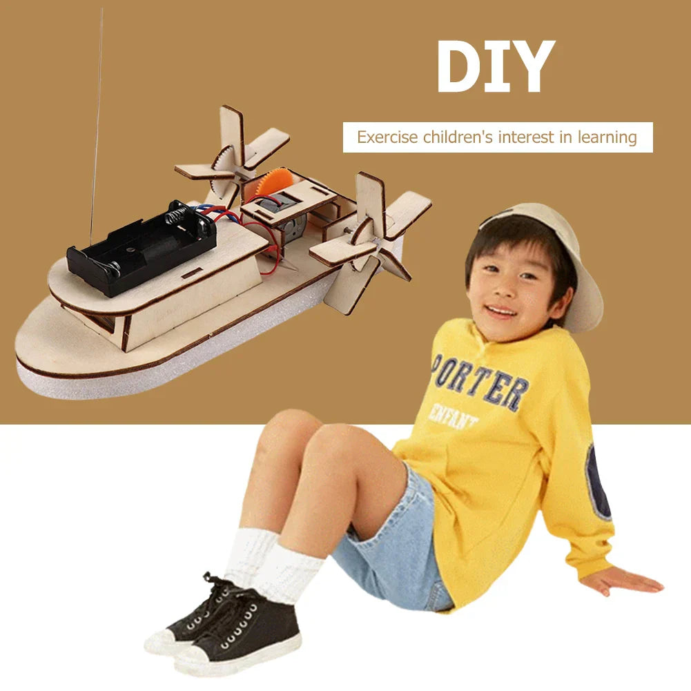 DIY Wooden Electric Toy Boat Kit – Create Your Own Educational Model