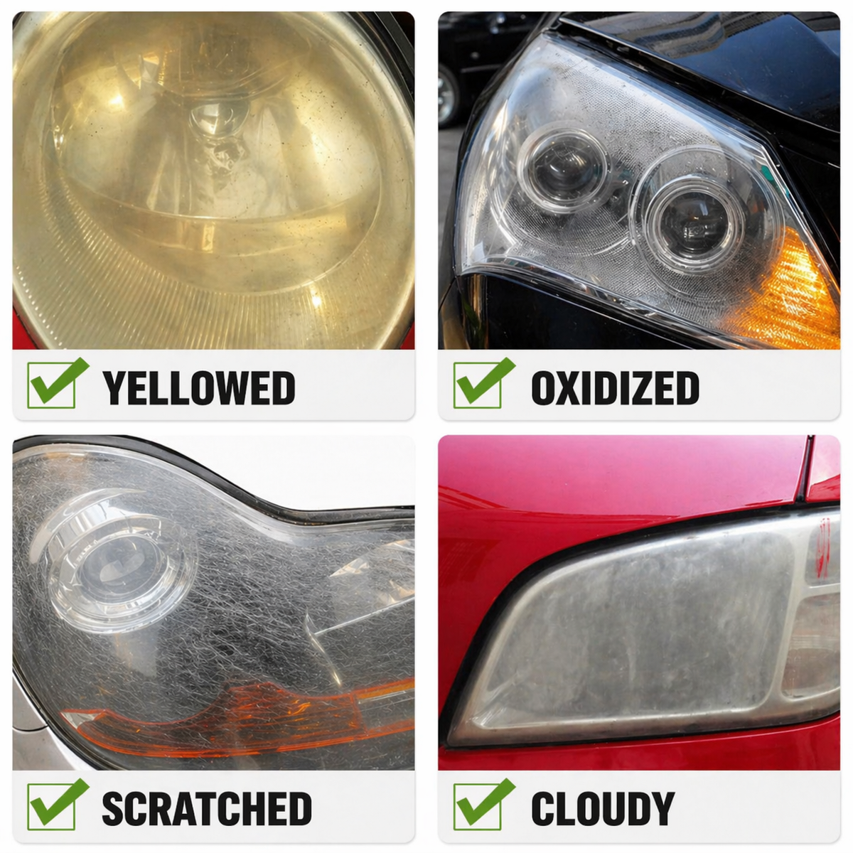 Headlight Restoration Fluid | Eliminates Yellowing | Instant Clarity | UV Protection