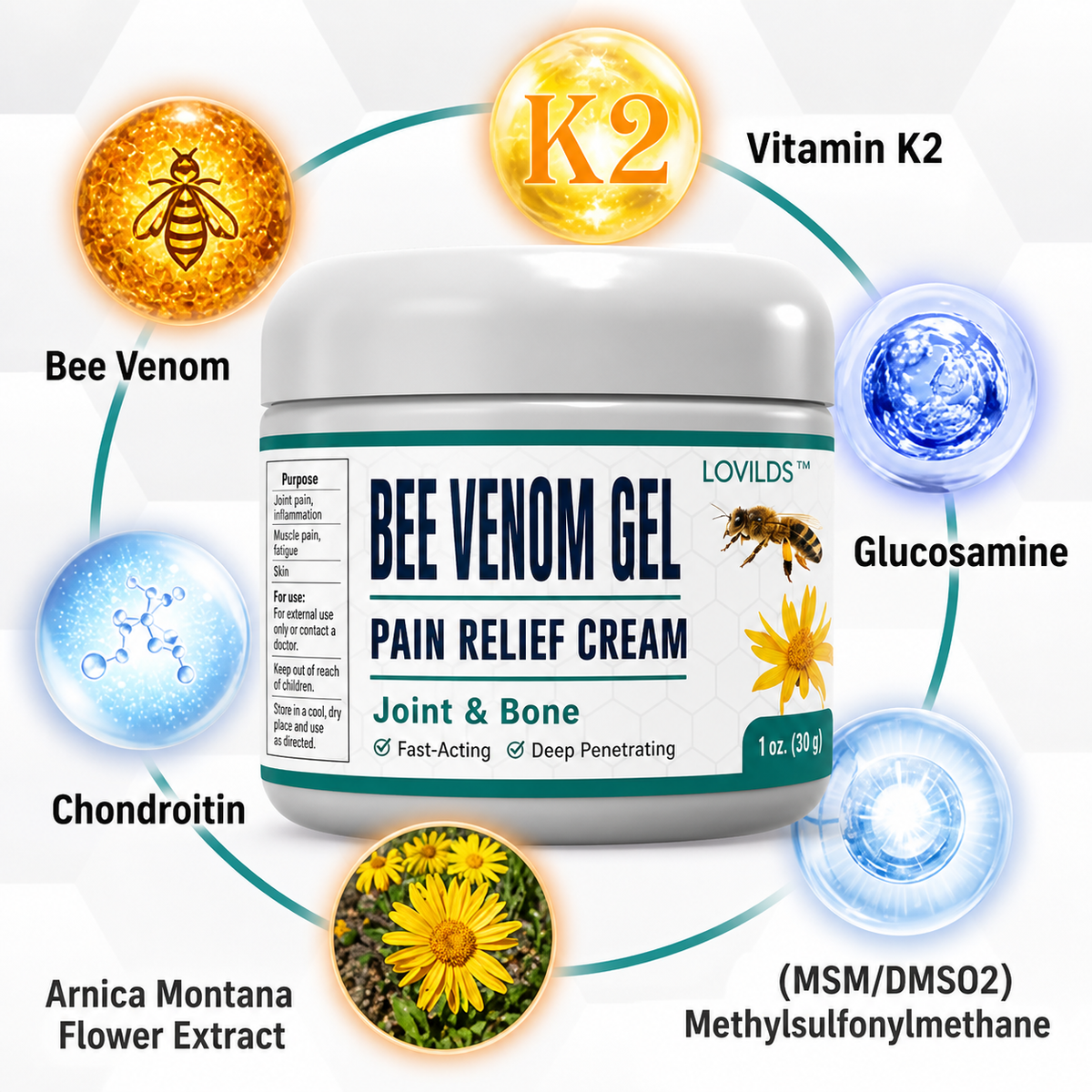 Pain Relief | Bee Venom Joint Care | Warming Deep Effect Massage