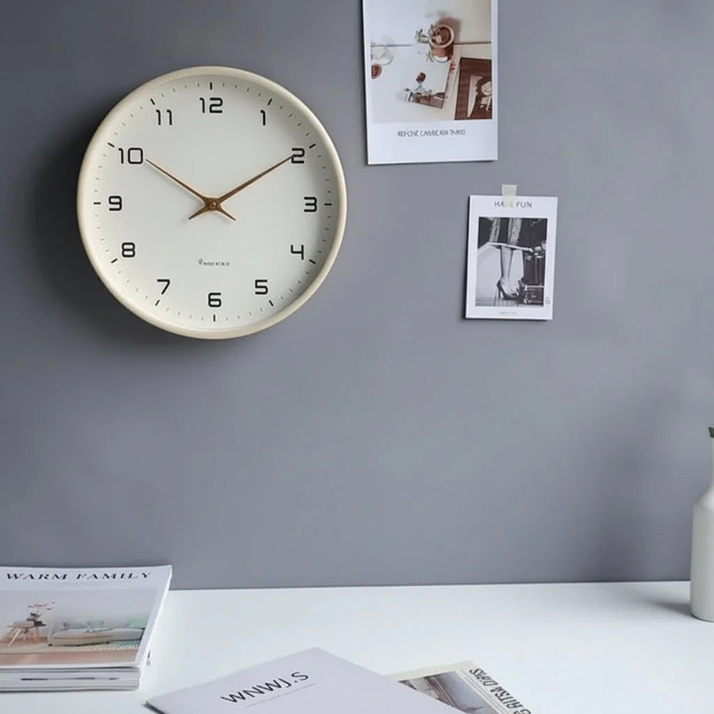 Scandinavian Wooden Wall Clock with Minimalist Design