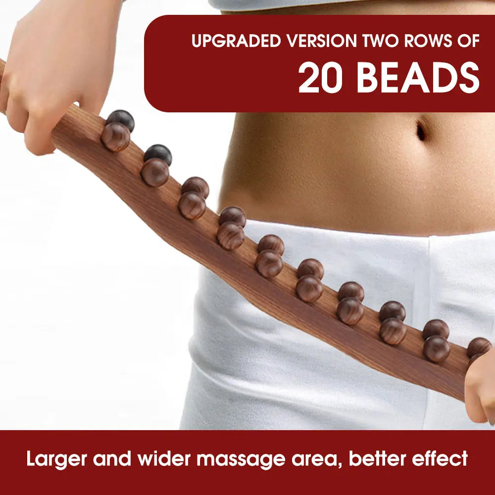 Natural Back Relaxation with 21 Beech Wood Massage Balls! 50% DISCOUNT