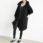 Waterproof and Windproof Hooded Trench Coat for Women