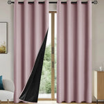 Modern 100% Blackout Curtains with Coated Lining for Bedroom & Living Room