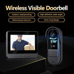 Wireless Video Doorbell with Intercom and HD Night Vision – 4.3” IPS Display, Waterproof