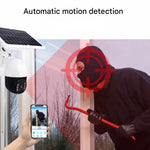 Dual Lens Solar Security Camera | 10x Zoom 360° PTZ | 12,000 mAh IP66 4G WLAN