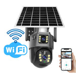 Dual Lens Solar Security Camera | 10x Zoom 360° PTZ | 12,000 mAh IP66 4G WLAN