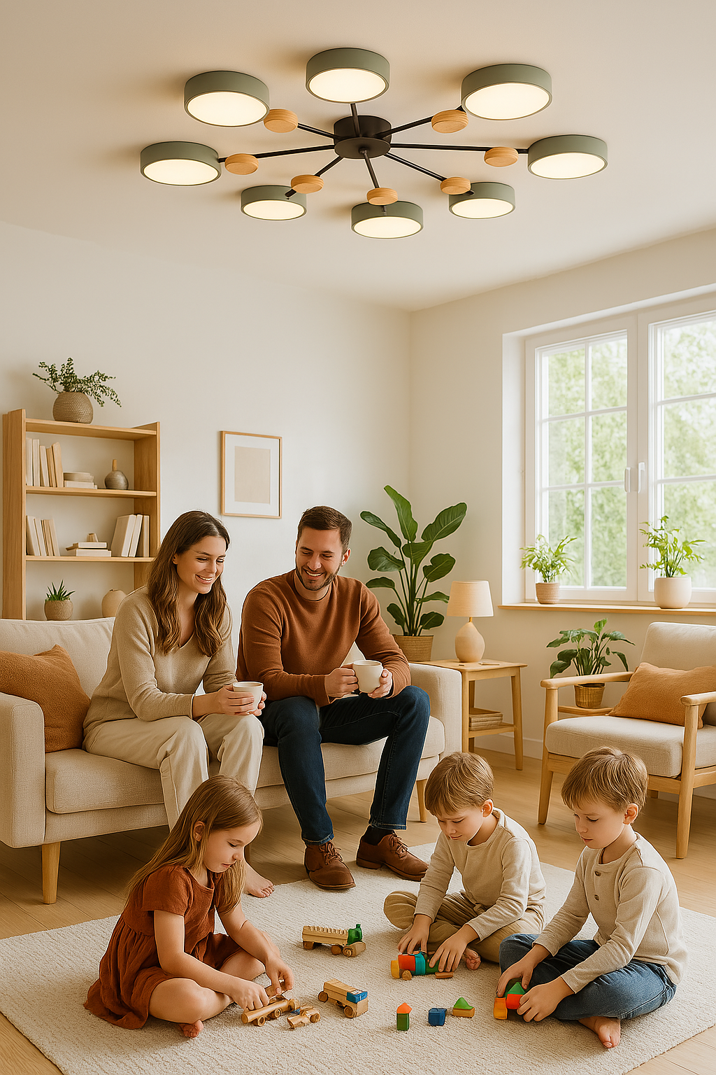 Contemporary Scandinavian LED Ceiling Light – Chic & Eco-Friendly