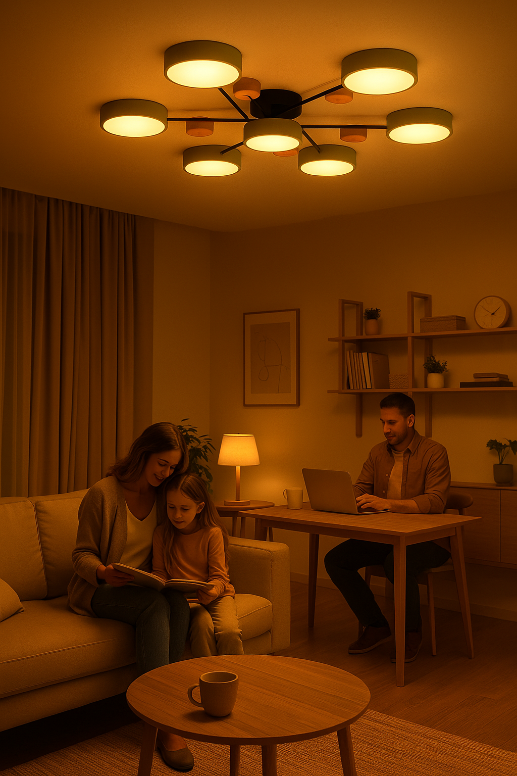 Contemporary Scandinavian LED Ceiling Light – Chic & Eco-Friendly
