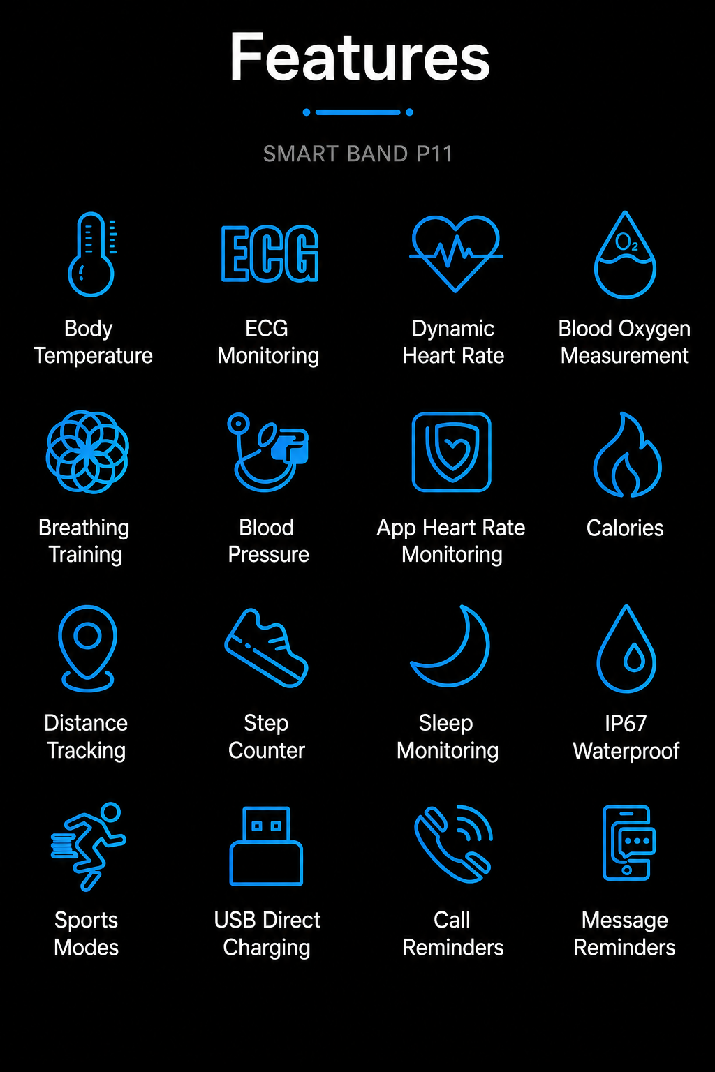 Smartwatch | Health Monitoring | ECG, Blood Pressure & Sleep Tracking