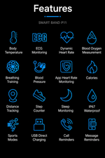 Smartwatch | Health Monitoring | ECG, Blood Pressure & Sleep Tracking