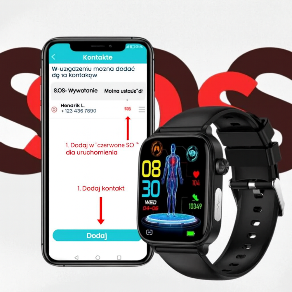 Fitness Smartwatch with Health Monitoring, Heart Rate Tracking, Pedometer, and GPS