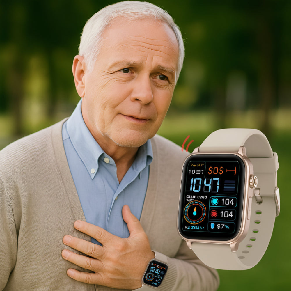 Fitness Smartwatch with Health Monitoring, Heart Rate Tracking, Pedometer, and GPS