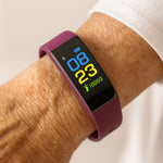 Health Monitoring Smartwatch with LED Display for Seniors