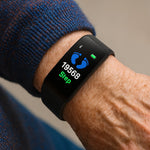 Health Monitoring Smartwatch with LED Display for Seniors