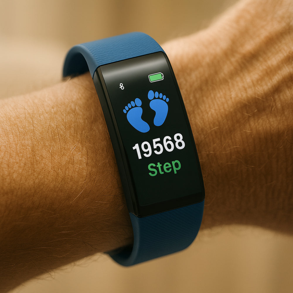 Health Monitoring Smartwatch with LED Display for Seniors