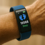 Health Monitoring Smartwatch with LED Display for Seniors