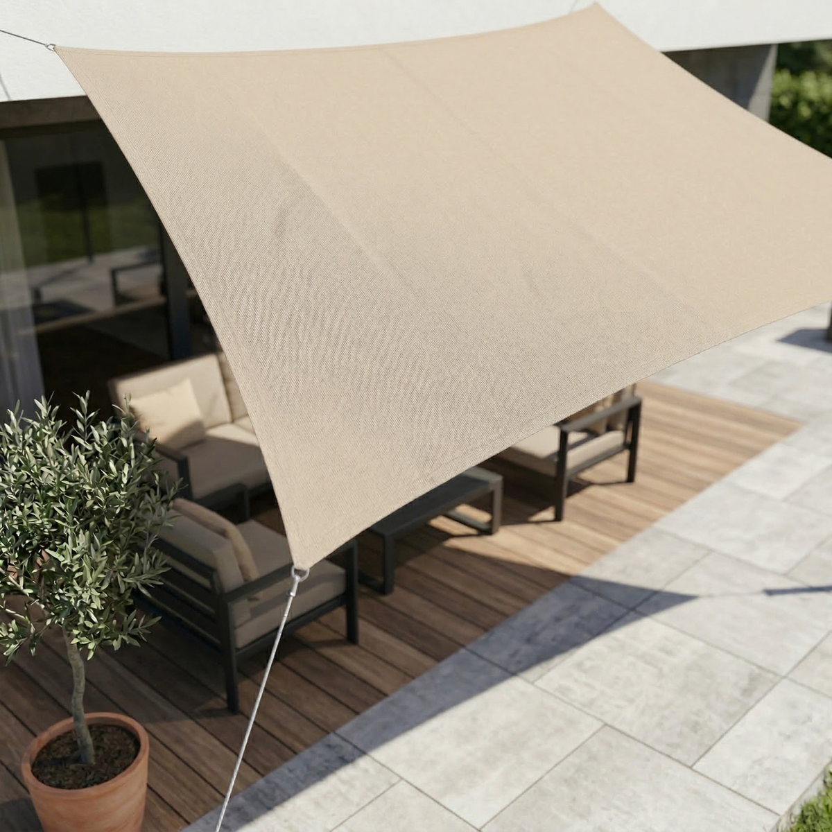 Rectangular Waterproof Sunshade | Outdoor Fabric | UV Protection