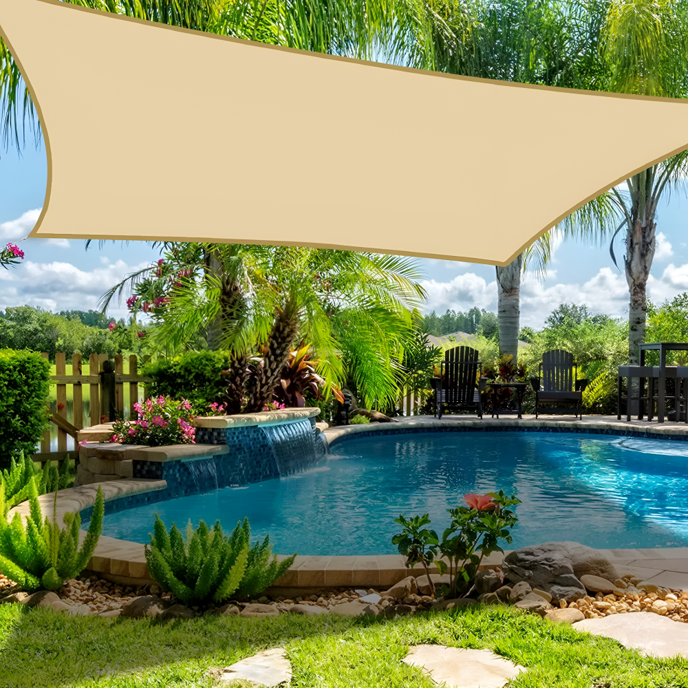 Rectangular Waterproof Sunshade | Outdoor Fabric | UV Protection