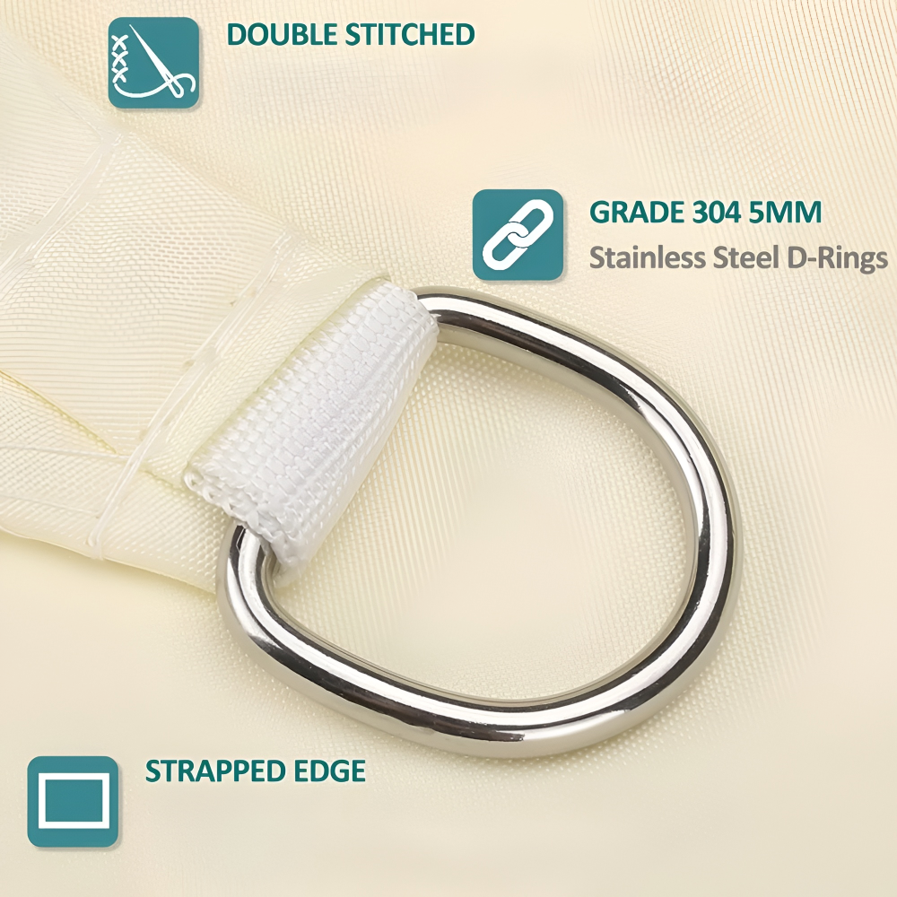 Rectangular Waterproof Sunshade | Outdoor Fabric | UV Protection