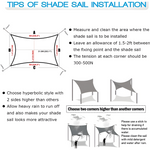 Rectangular Waterproof Sunshade | Outdoor Fabric | UV Protection