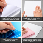 Self-Adhesive Mirror Film | Shatterproof & Customizable | Crystal Clear Finish