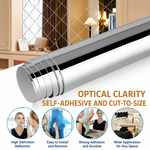 Self-Adhesive Mirror Film | Shatterproof & Customizable | Crystal Clear Finish
