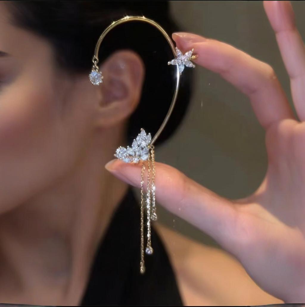 Statement Earrings | Butterfly Design | Sparkling Zirconia