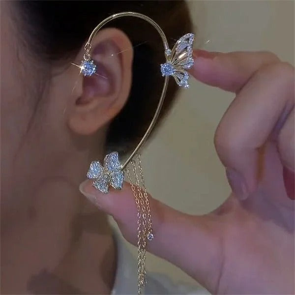 Statement Earrings | Butterfly Design | Sparkling Zirconia