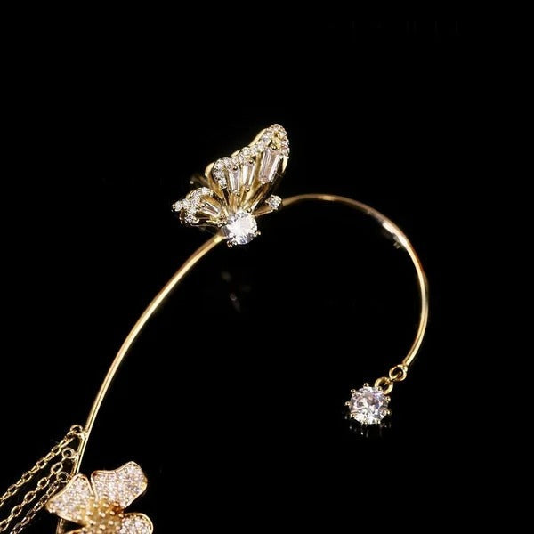 Statement Earrings | Butterfly Design | Sparkling Zirconia