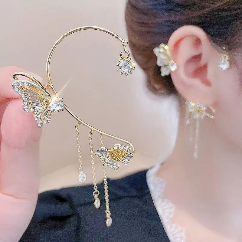 Statement Earrings | Butterfly Design | Sparkling Zirconia