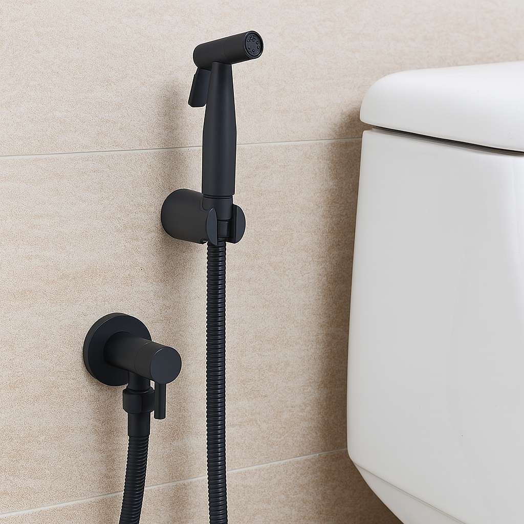 Stainless Steel Bidet Sprayer – Wall-Mounted with Adjustable Spray