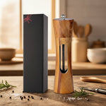 Elegant Wooden Salt and Pepper Mills with Adjustable Grinder for Precise Seasoning Control and Timeless Kitchen Aesthetics