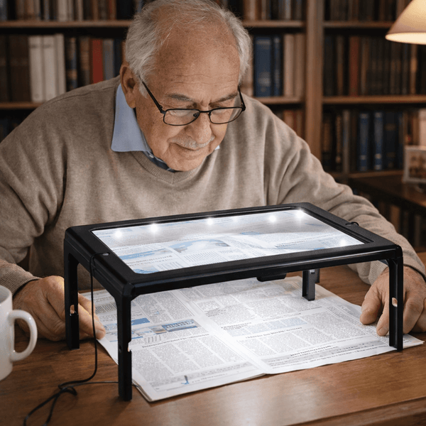 Foldable 3x Magnifying Glass with LED Light for Clear and Comfortable Reading