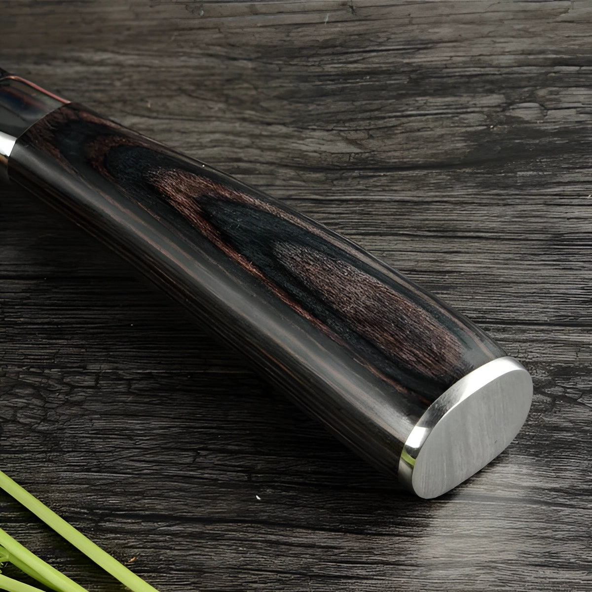 Premium High-Carbon Damascus Steel Chef Knife Set with Wood Handle
