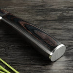 Premium High-Carbon Damascus Steel Chef Knife Set with Wood Handle