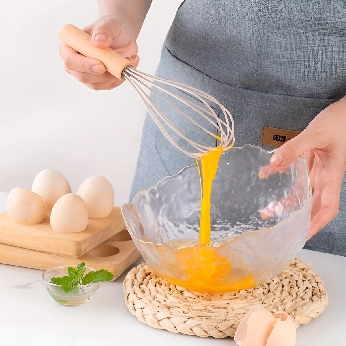 Eco-Friendly Silicone Kitchen Utensil Set with Bamboo Handles