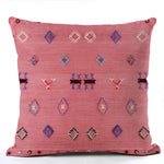 Handwoven Kilim Cushion - Bohemian Ethnic Pillow for Southwestern Decor