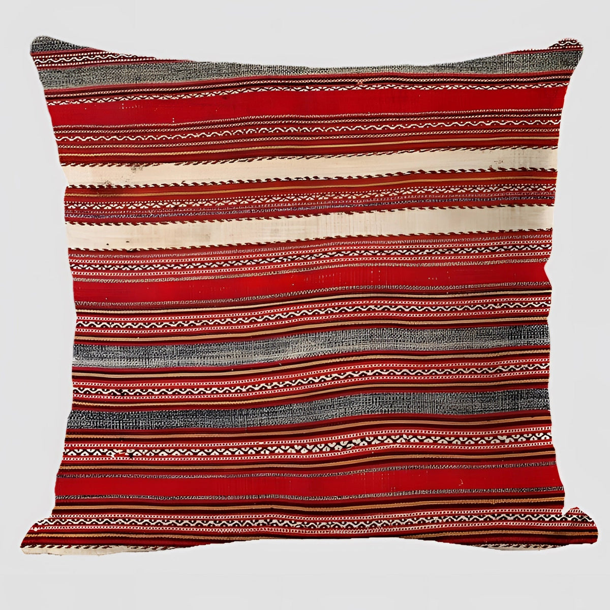 Handwoven Kilim Cushion - Bohemian Ethnic Pillow for Southwestern Decor