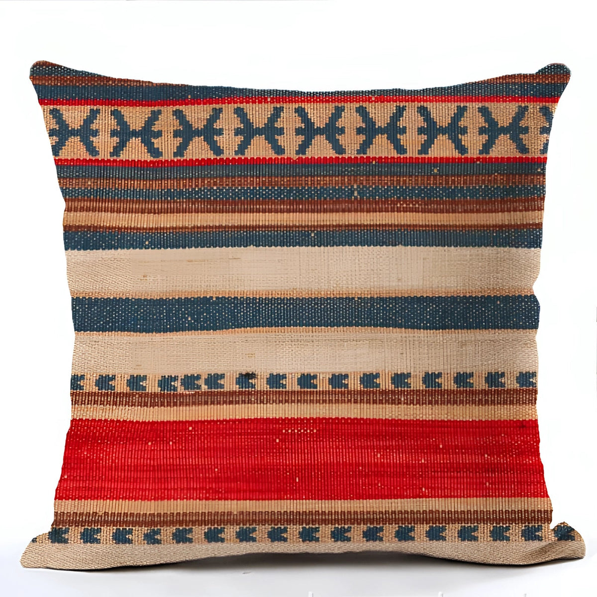 Handwoven Kilim Cushion - Bohemian Ethnic Pillow for Southwestern Decor