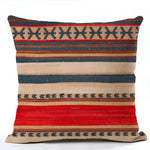Handwoven Kilim Cushion - Bohemian Ethnic Pillow for Southwestern Decor